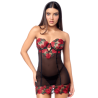 Babydoll sexy à armatures Mapalé broderie roses et string — MAPALÉ | b