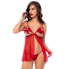 Babydoll sexy à bonnets ouverts avec string Mapalé — MAPALÉ | babydoll