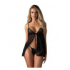 Blomentis babydoll et String - Noire — OBSESSIVE | babydoll