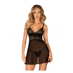 Chemeris babydoll et String - Noire — OBSESSIVE | babydoll