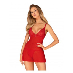 Chilisa babydoll et string - Rouge — OBSESSIVE | babydoll