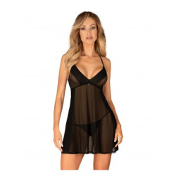 Latinesa babydoll et String - Noire — OBSESSIVE | babydoll