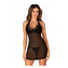 Medilla nuisette et string - Noire — OBSESSIVE | babydoll