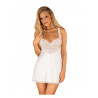 Amor Blanco Nuisette et string - Blanc — OBSESSIVE | nuisette