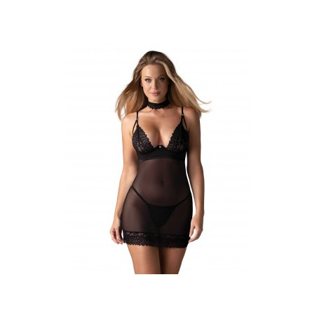 Donarella nuisette et string - Noire NP — OBSESSIVE | nuisette