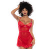 Nuisette rouge et string assorti — MAPALÉ | nuisette