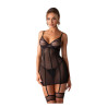 Nuites nuisette et string - Noirs — OBSESSIVE | nuisette