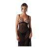 Vila blanes nuisette longue - Noire — OBSESSIVE | nuisette